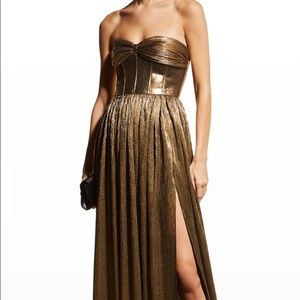 Bronx and Banco Florence Strapless Metallic Gown